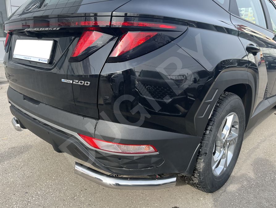  Защита заднего бампера угловая Hyundai Tucson 4 Арт HTUC.21.18, вид 2