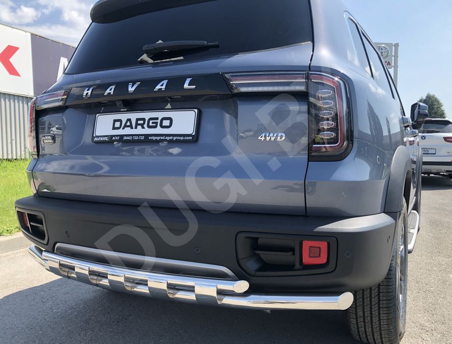  Защита заднего бампера двойная с перемычками Haval Dargo Арт HVD.22.25, вид 2