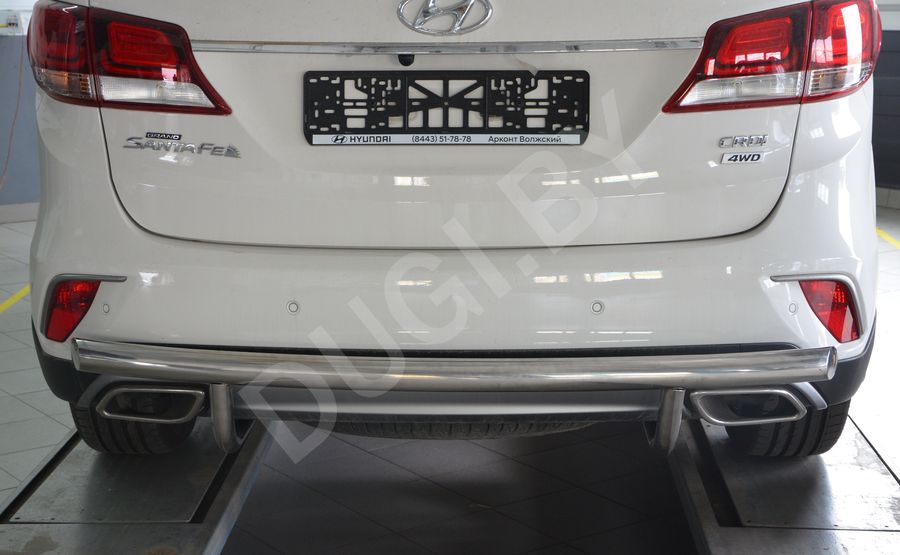  Защита заднего бампера   к Hyundai Santa FE 4 (TM) Арт HYSFG.18.11