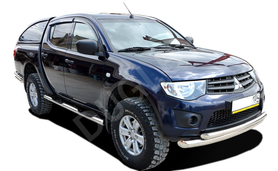  Защита переднего бампера двойная Mitsubishi L200 4 Арт MSL200.06.04, вид 2