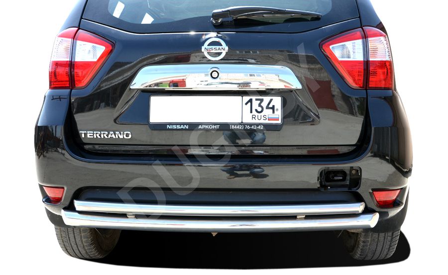 Защита заднего бампера двойная  Nissan Terrano 3 Арт NTR.15.16, вид 1