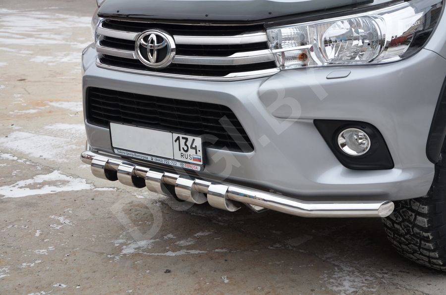  Защита переднего бампера волна (G) Toyota Hilux 8 Арт THL.15.05-1, вид 2
