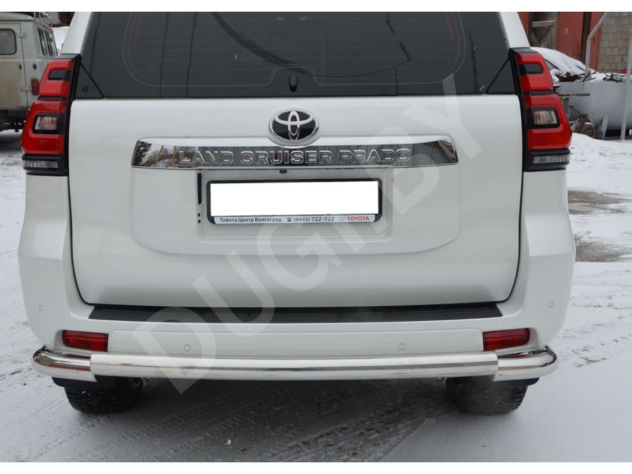  Защита заднего бампера с углами к Toyota Land Cruiser Prado 150 Арт TLCP150.10.22