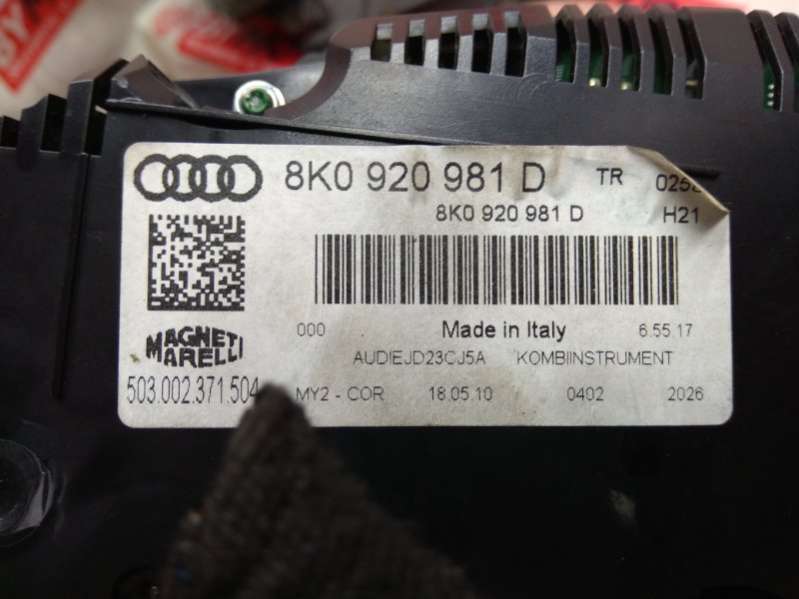 8K0920981D Панель приборов Audi A4 B8 Арт 5452, вид 3